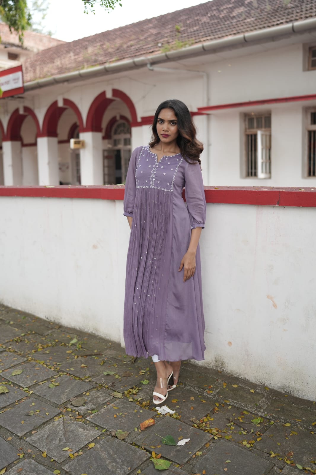 Handworked Pleated Kurta