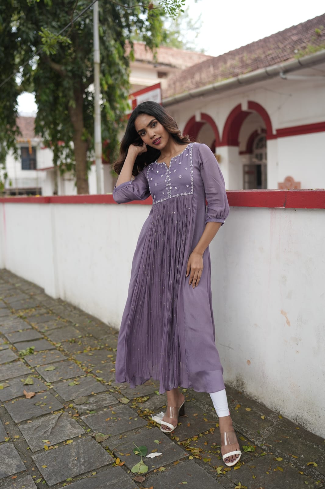 Handworked Pleated Kurta