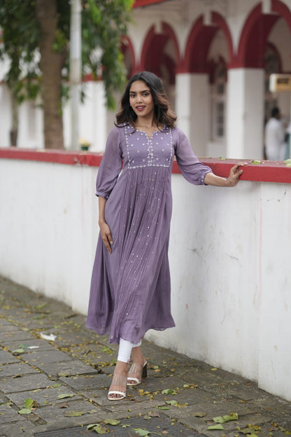 Handworked Pleated Kurta