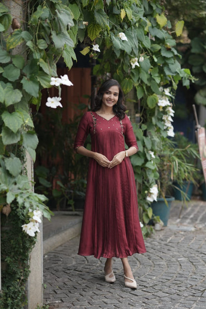Handworked Pleated Kurta