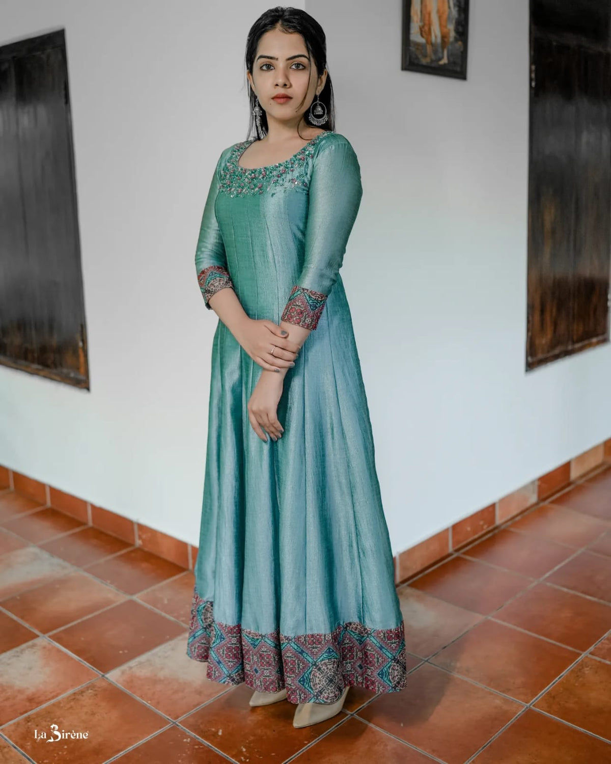 Designer Handworked Panel Cut Kurta