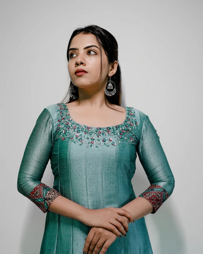 Designer Handworked Panel Cut Kurta