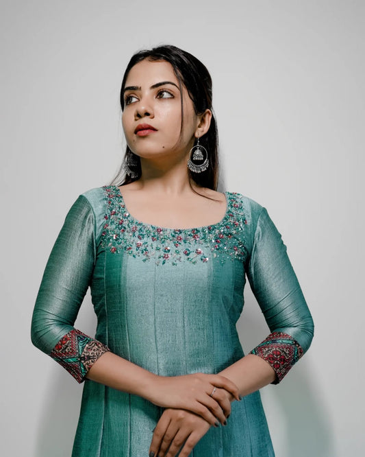 Designer Handworked Panel Cut Kurta