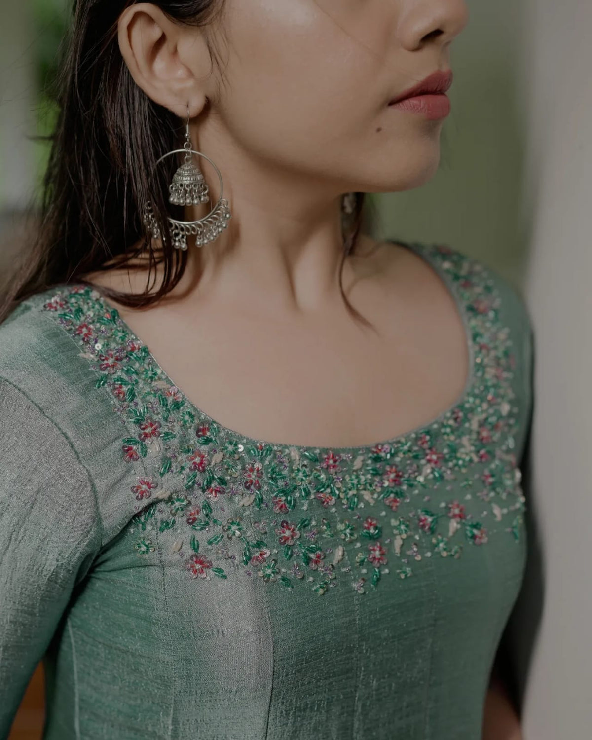 Designer Handworked Panel Cut Kurta