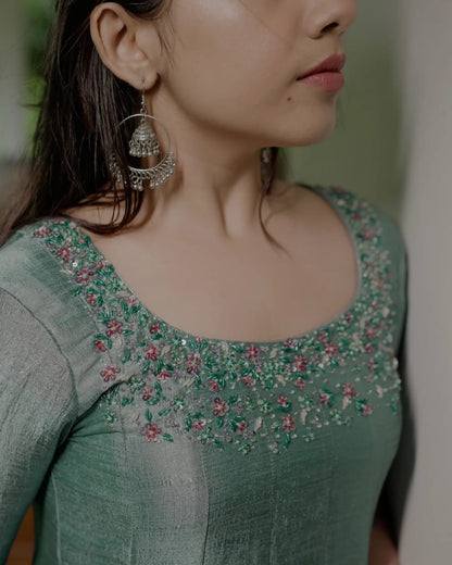 Designer Handworked Panel Cut Kurta