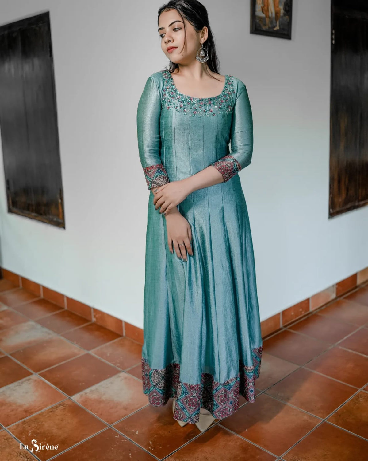 Designer Handworked Panel Cut Kurta