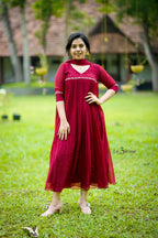 Handworked Pleated Kurta with Dupatta