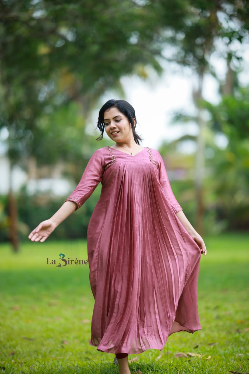Handworked Pleated Kurta