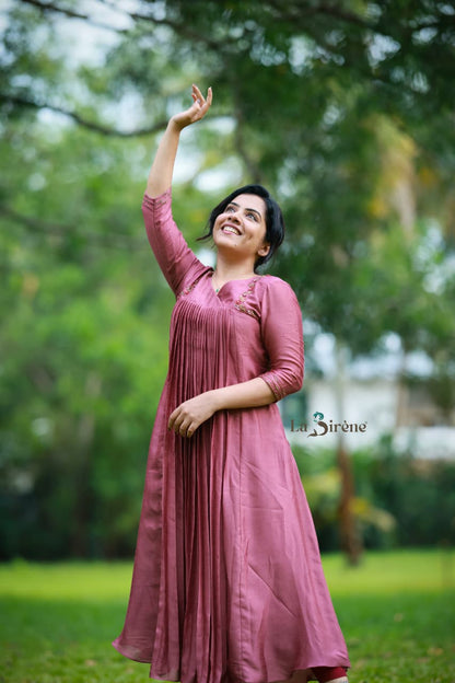 Handworked Pleated Kurta