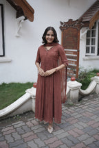 Handworked Pleated Kurta with Dupatta