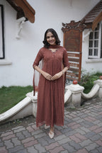Handworked Pleated Kurta with Dupatta