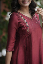 Handworked Pleated Kurta