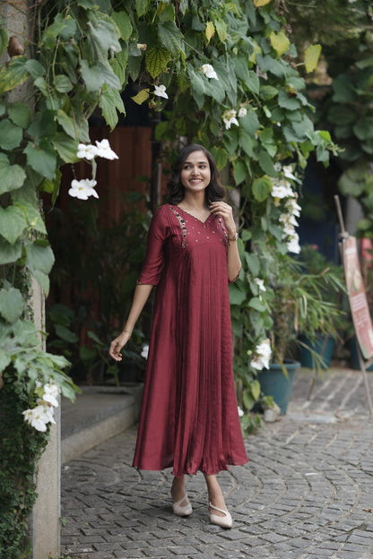 Handworked Pleated Kurta