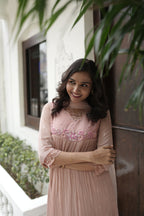 Handworked Pleated Kurta with Dupatta
