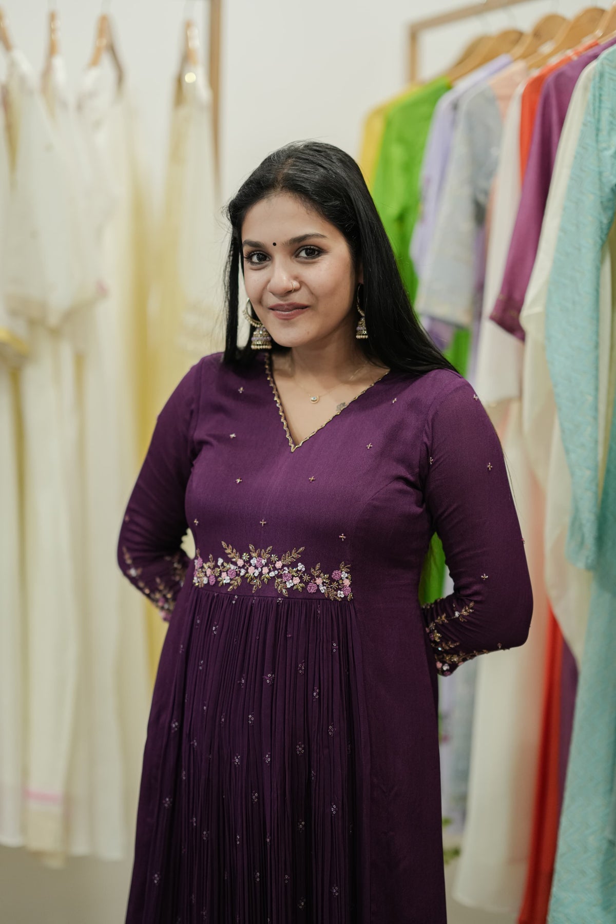 Handworked Pleated Kurta
