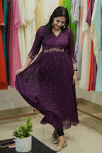 Handworked Pleated Kurta