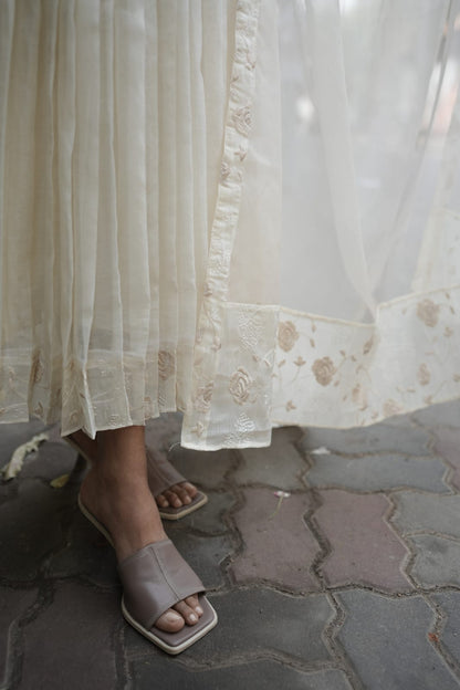 Handworked Pleated Kurta with Dupatta