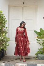 Handworked Panel Cut Kurta with Dupatta