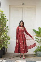 Handworked Panel Cut Kurta with Dupatta