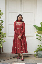 Handworked Panel Cut Kurta with Dupatta