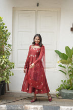 Handworked Panel Cut Kurta with Dupatta