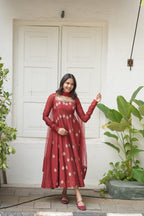Handworked Panel Cut Kurta with Dupatta