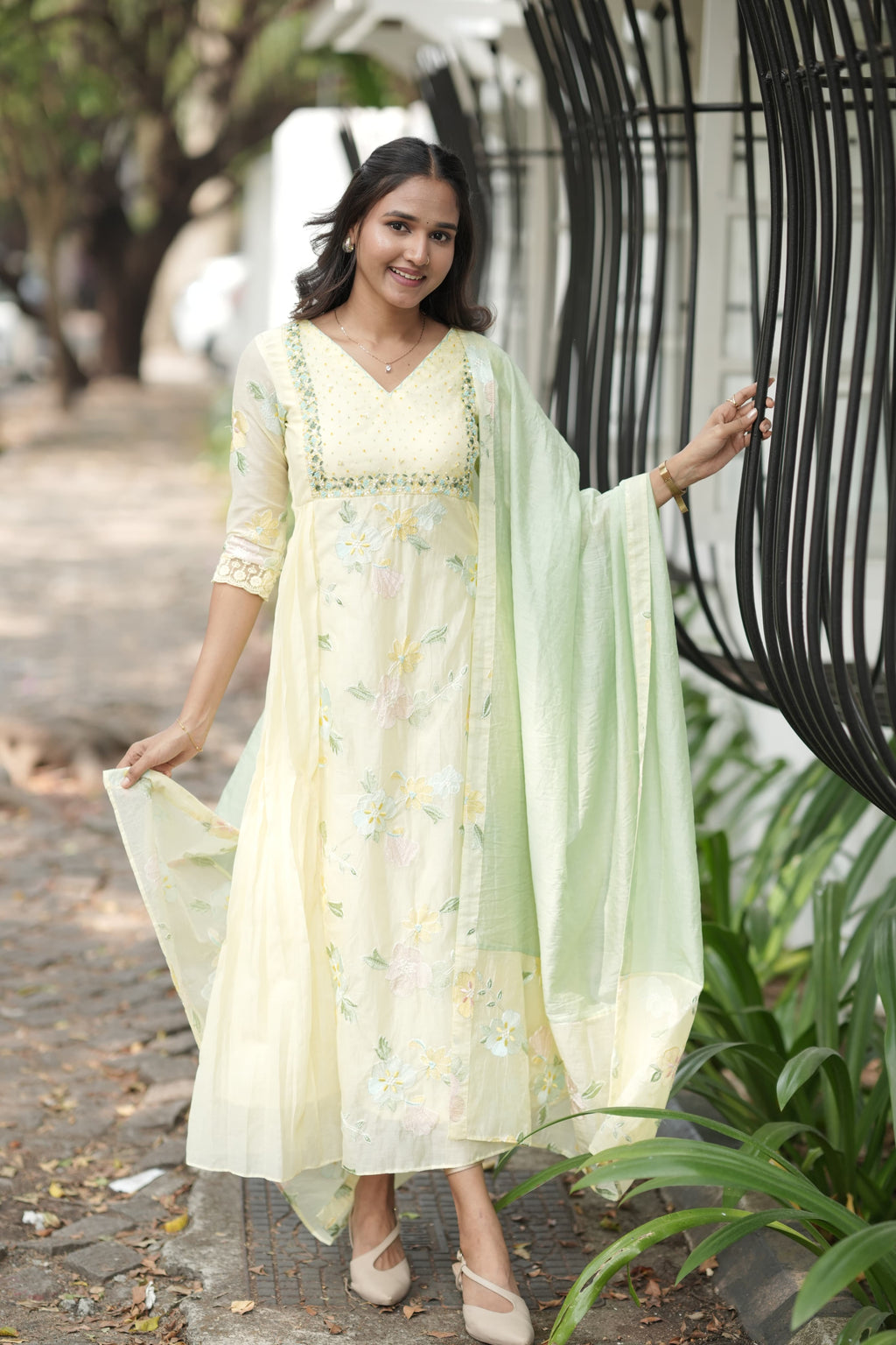 Handworked Designer Kurta with Dupatta
