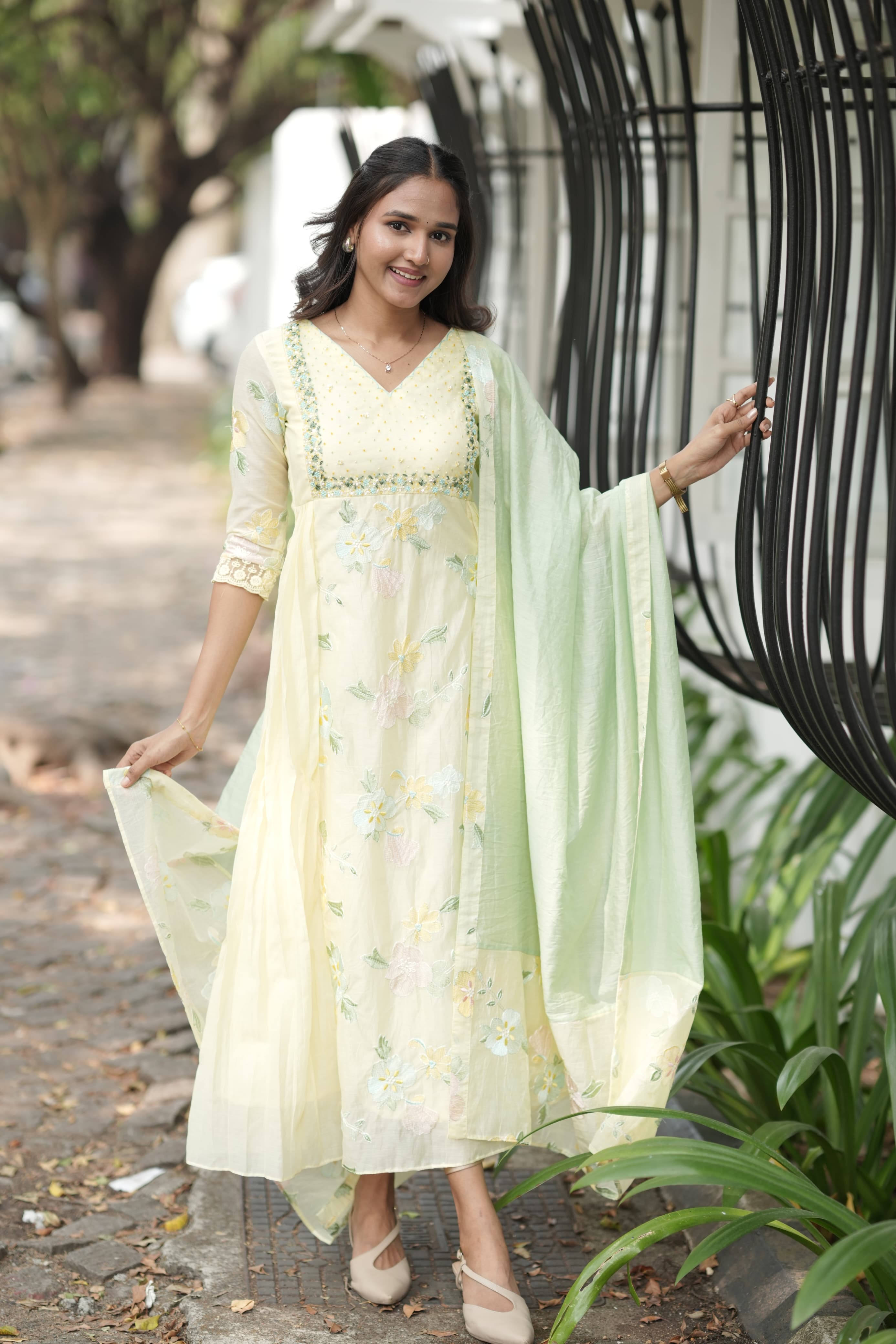 Handworked Designer Kurta with Dupatta