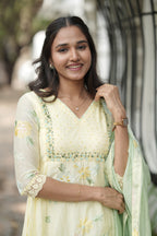 Handworked Designer Kurta with Dupatta
