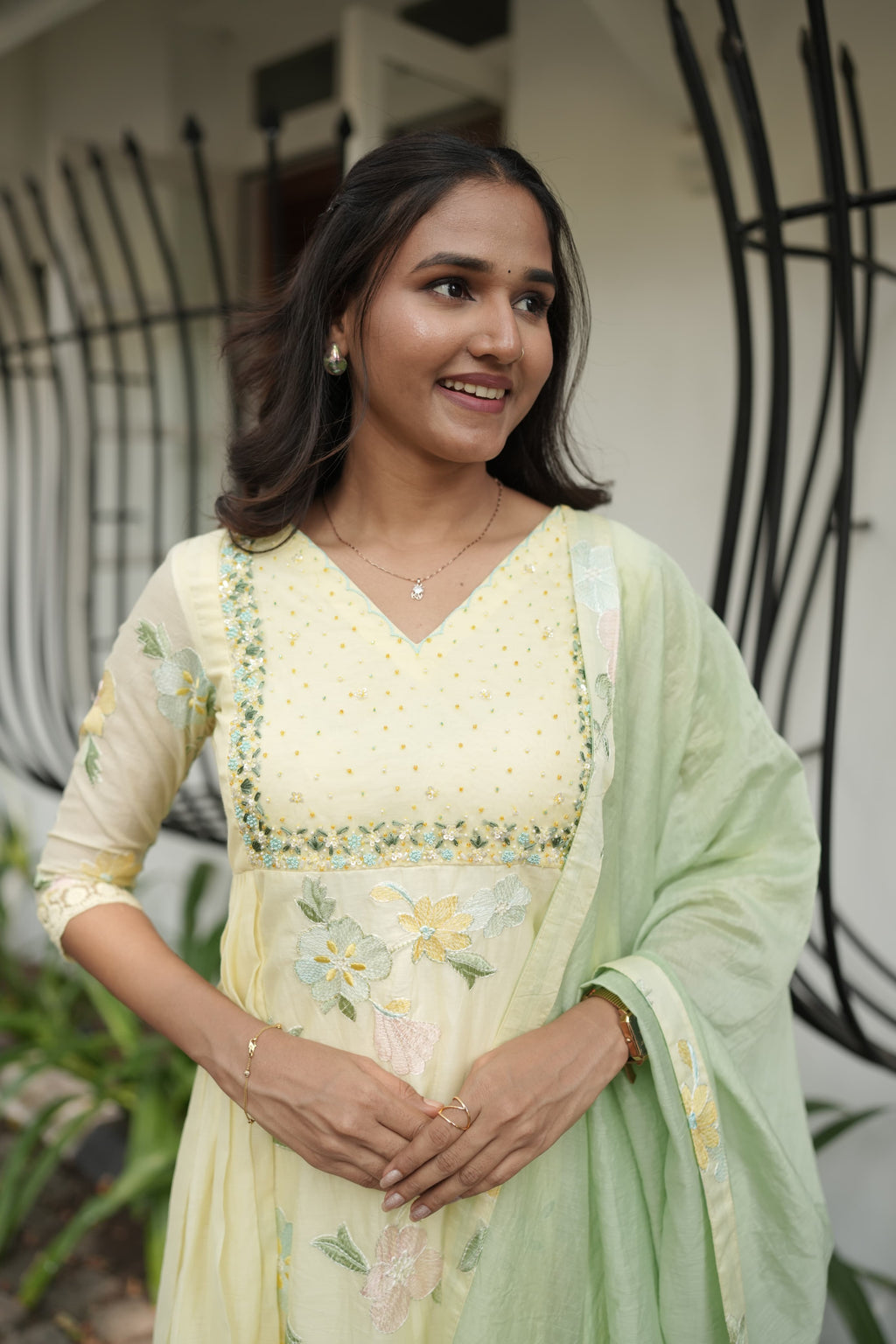 Handworked Designer Kurta with Dupatta