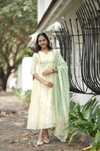 Handworked Designer Kurta with Dupatta
