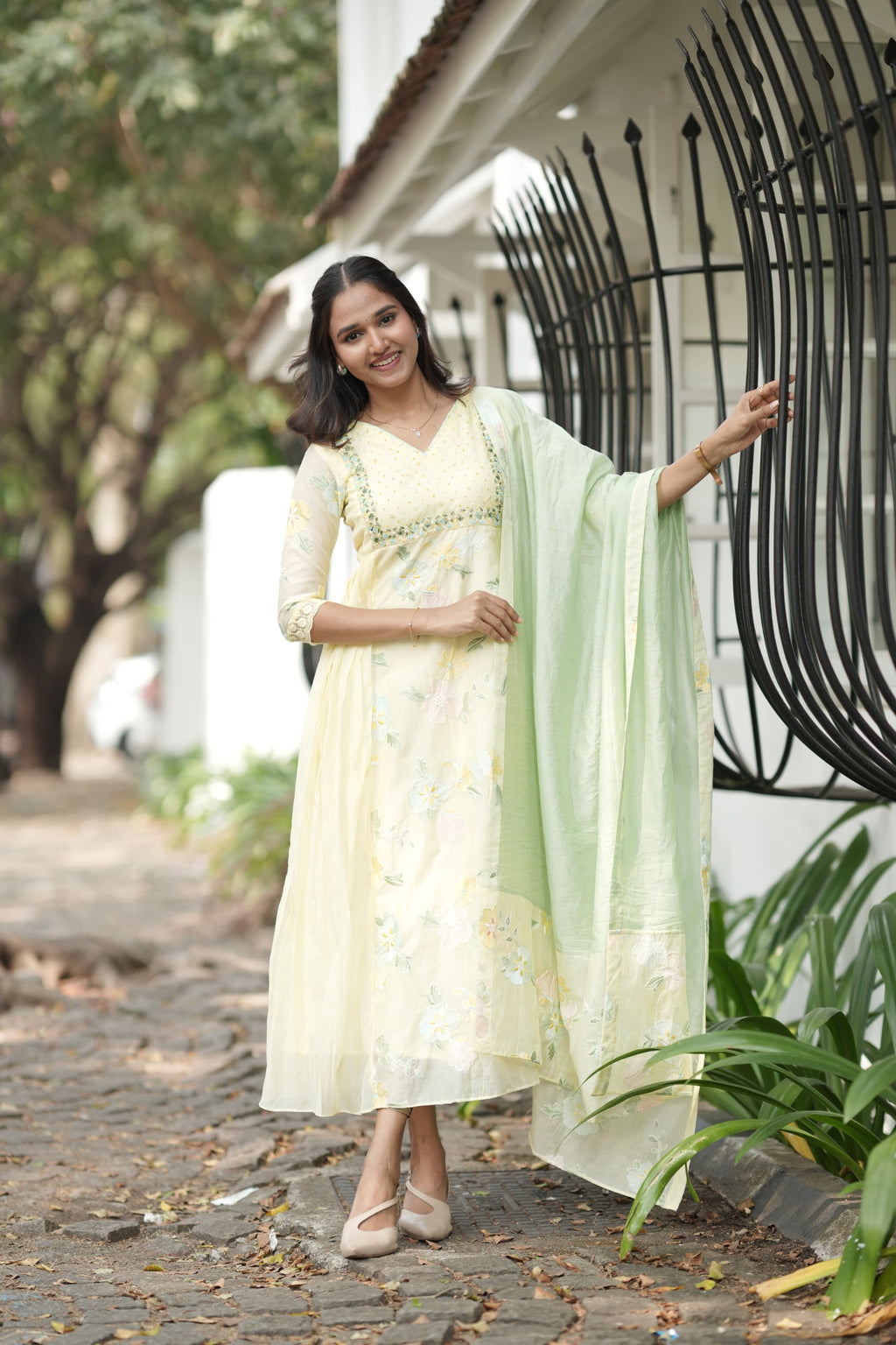 Handworked Designer Kurta with Dupatta