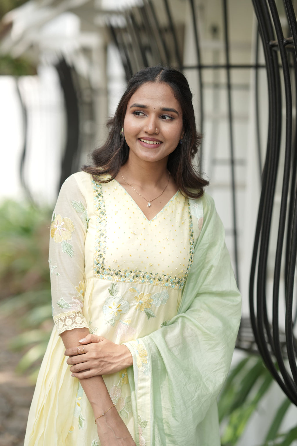 Handworked Designer Kurta with Dupatta