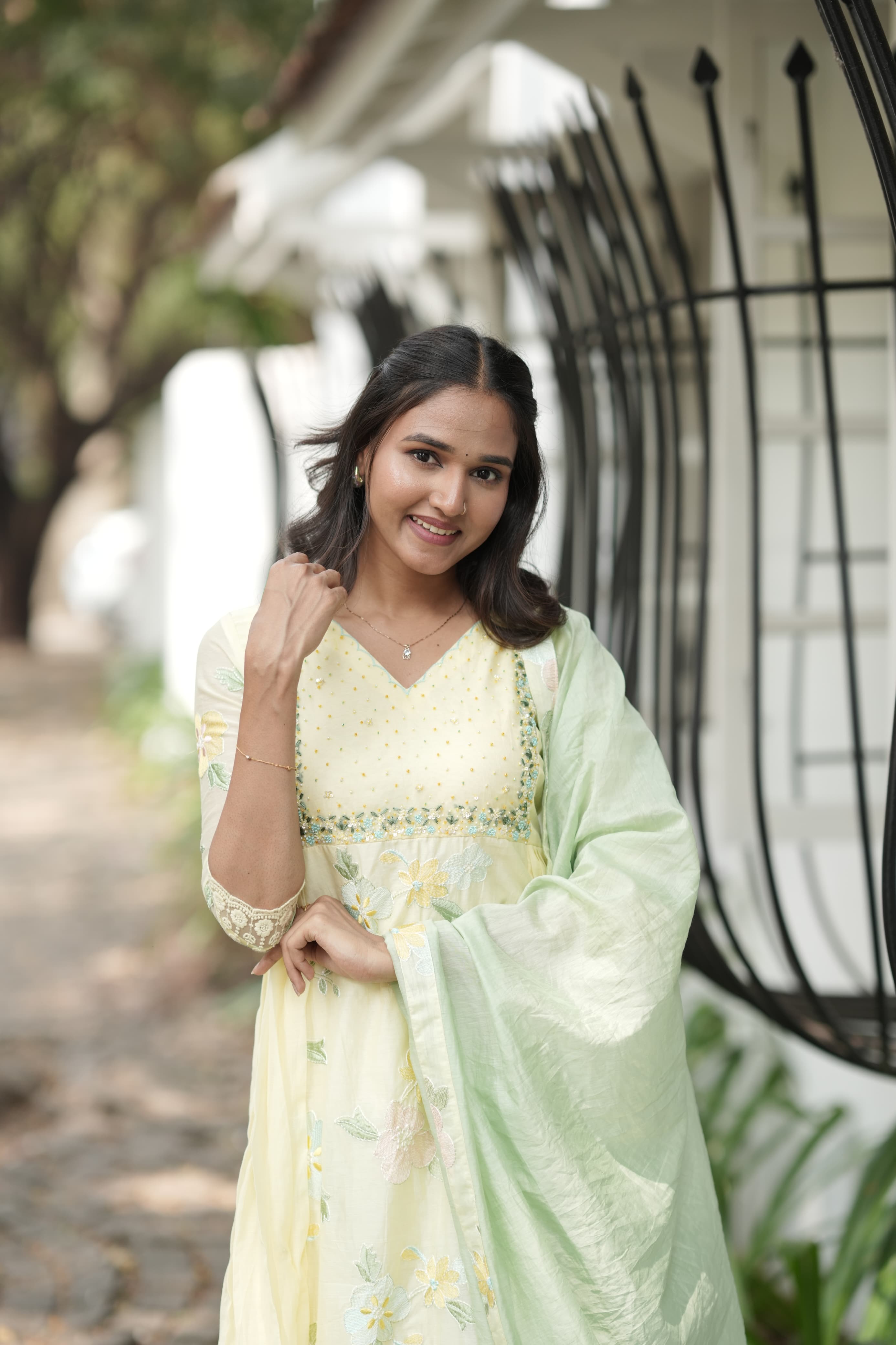 Handworked Designer Kurta with Dupatta