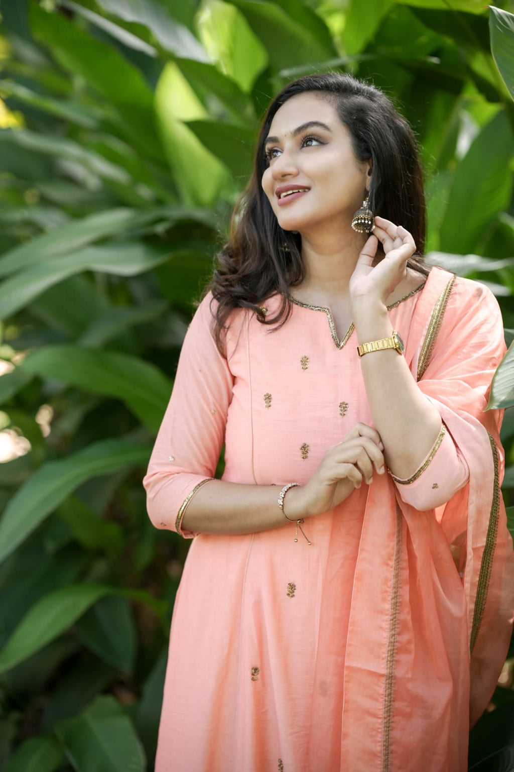 Handworked 3 Panel Kurta with Dupatta