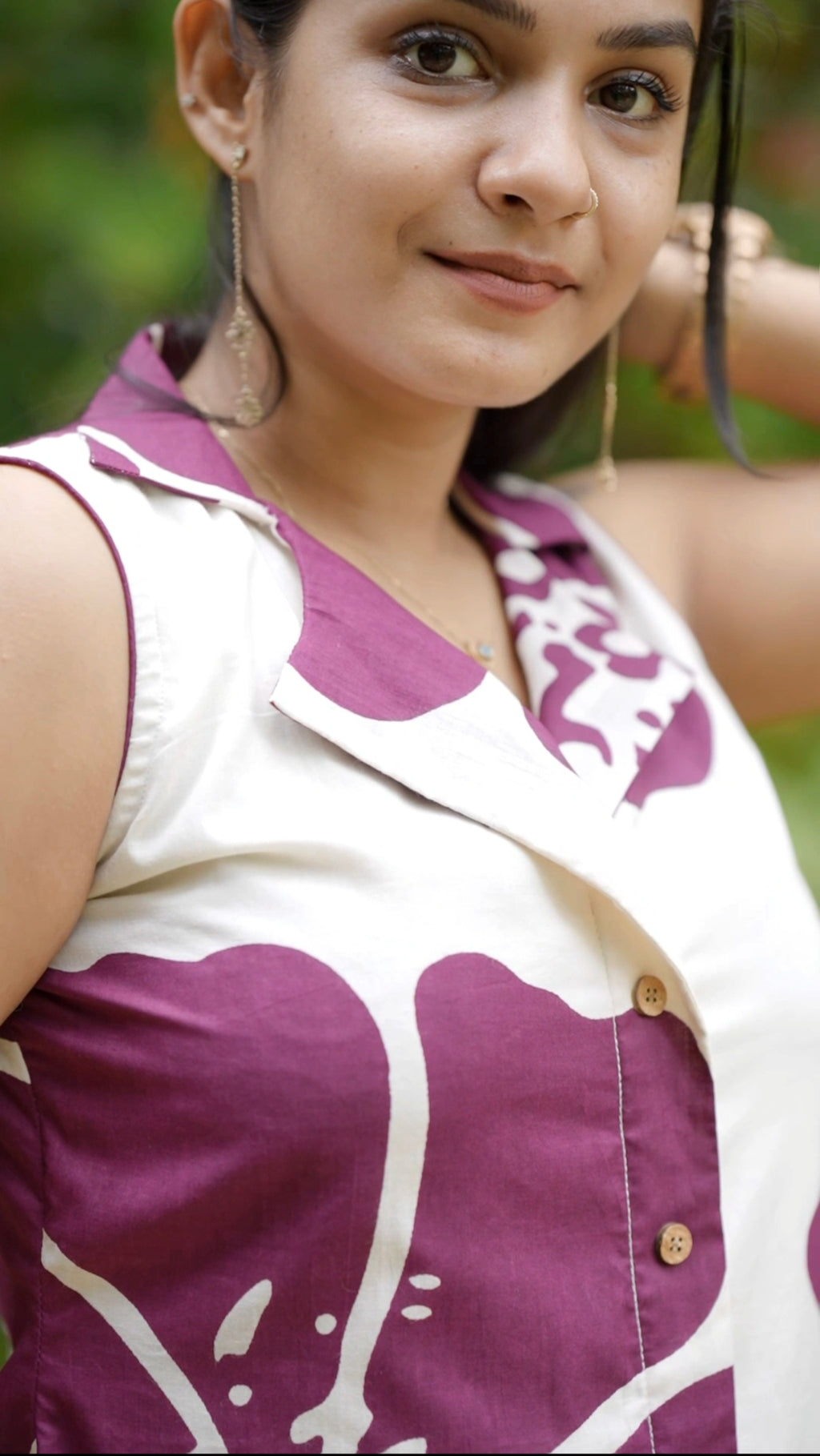 Sleeveless Cotton Kurta Set