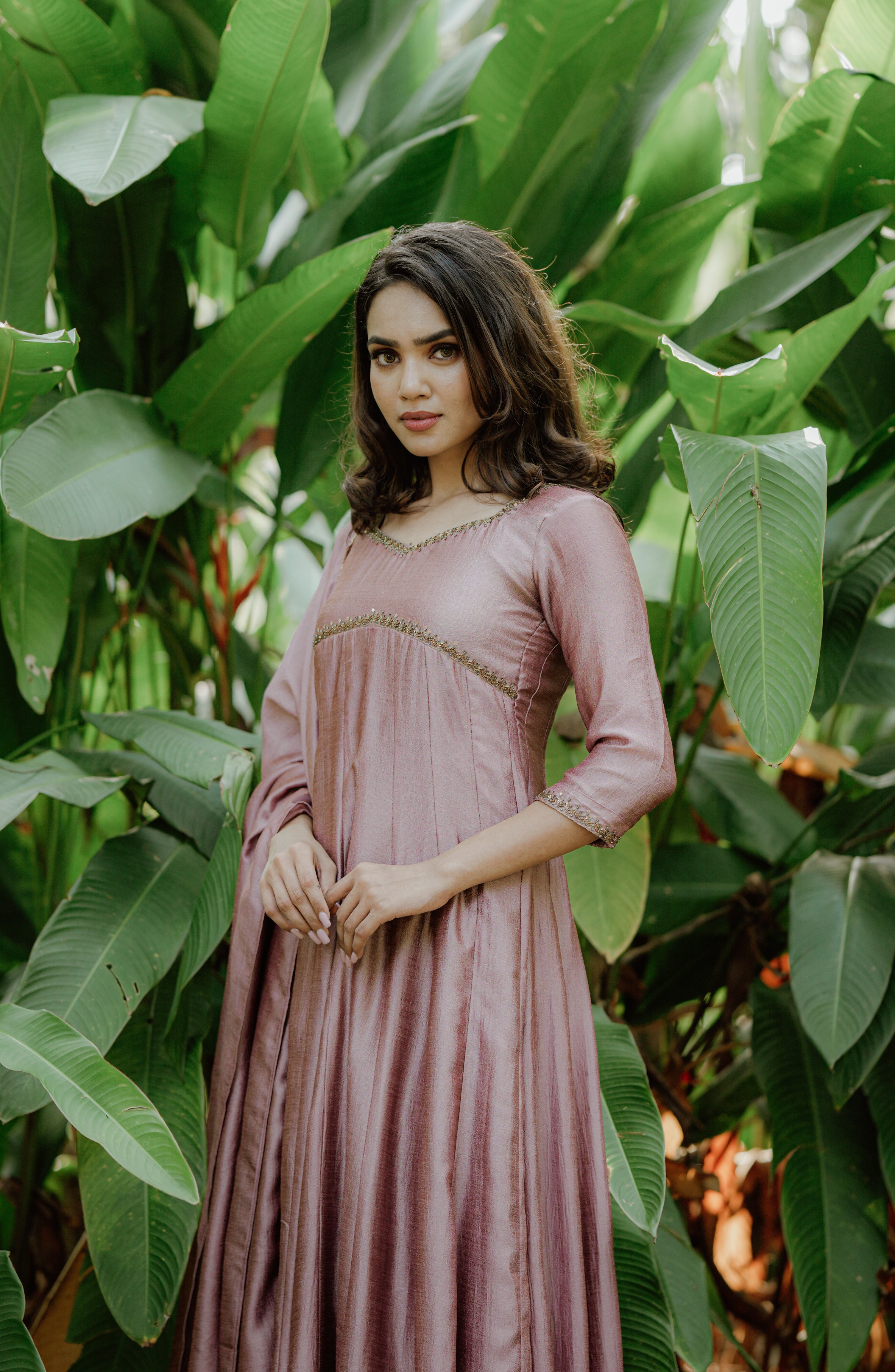 Handworked Panel Cut Kurta with Dupatta