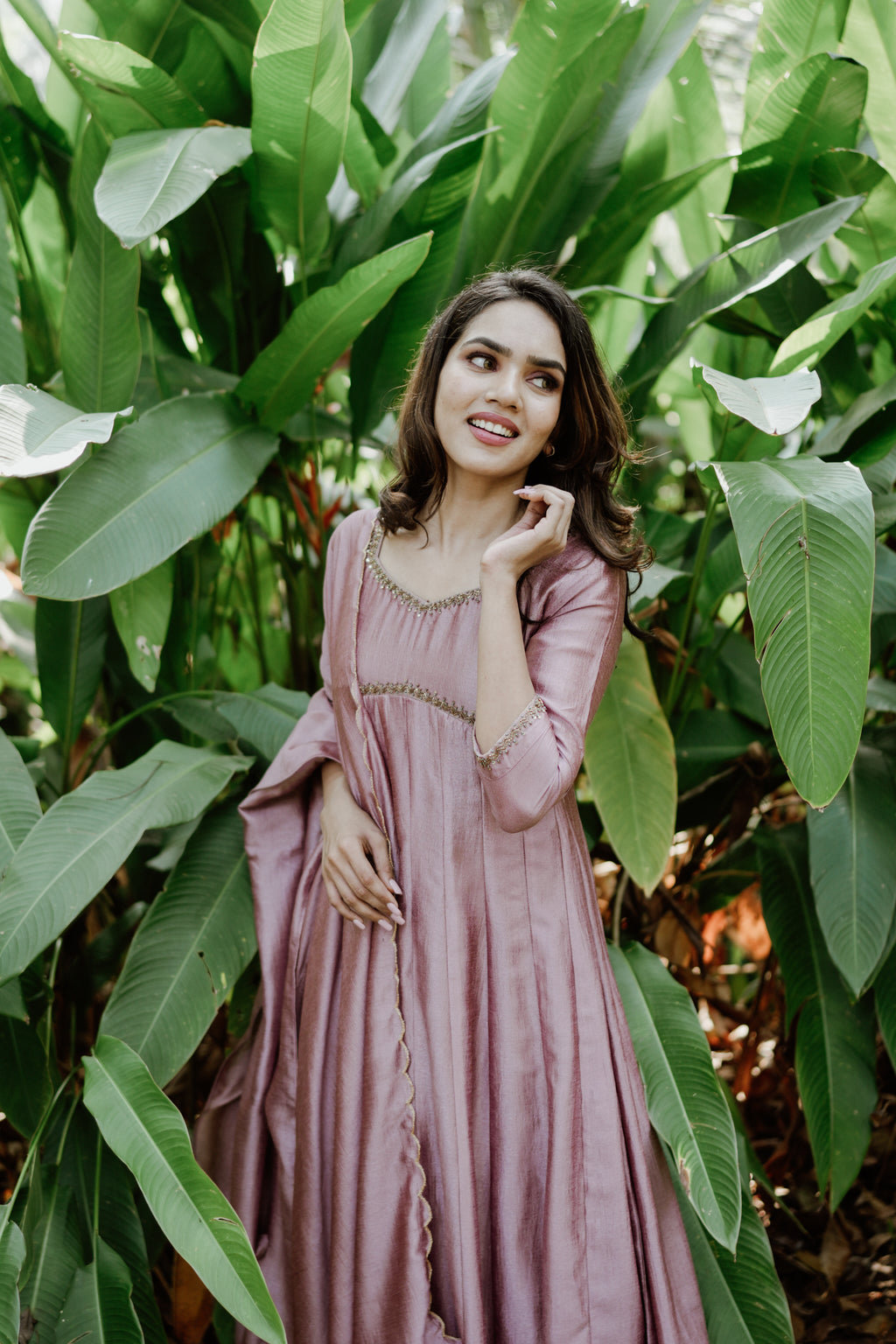Handworked Panel Cut Kurta with Dupatta