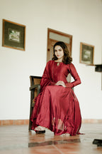Handworked Panel Cut Kurta with Dupatta