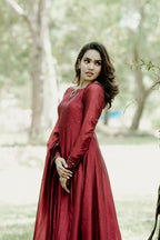 Handworked Panel Cut Kurta with Dupatta