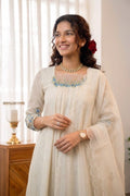 Handworked Pleated Kurta with Dupatta