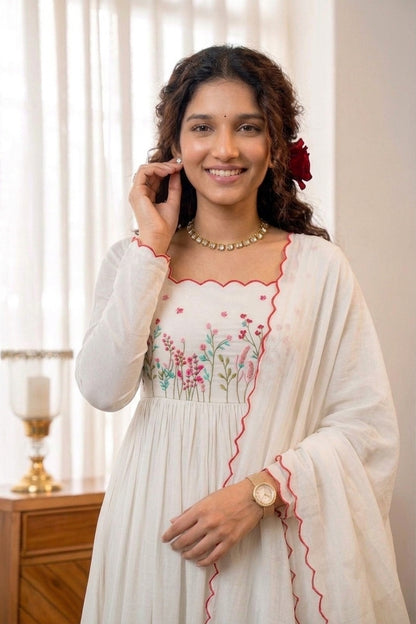 Handworked Pleated Kurta