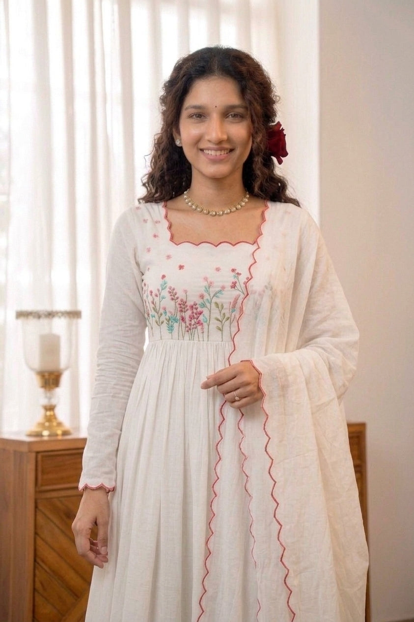 Handworked Pleated Kurta