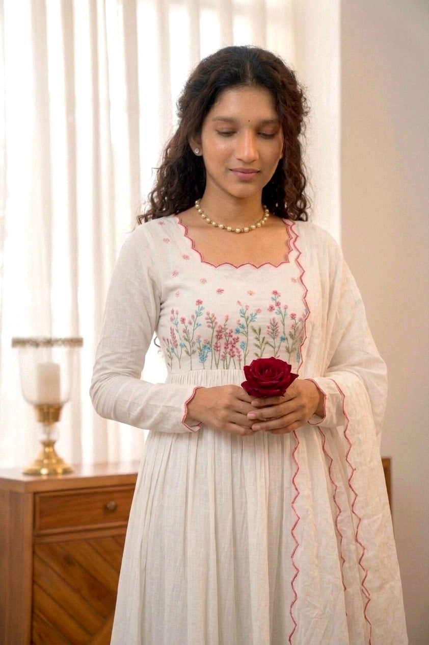 Handworked Pleated Kurta
