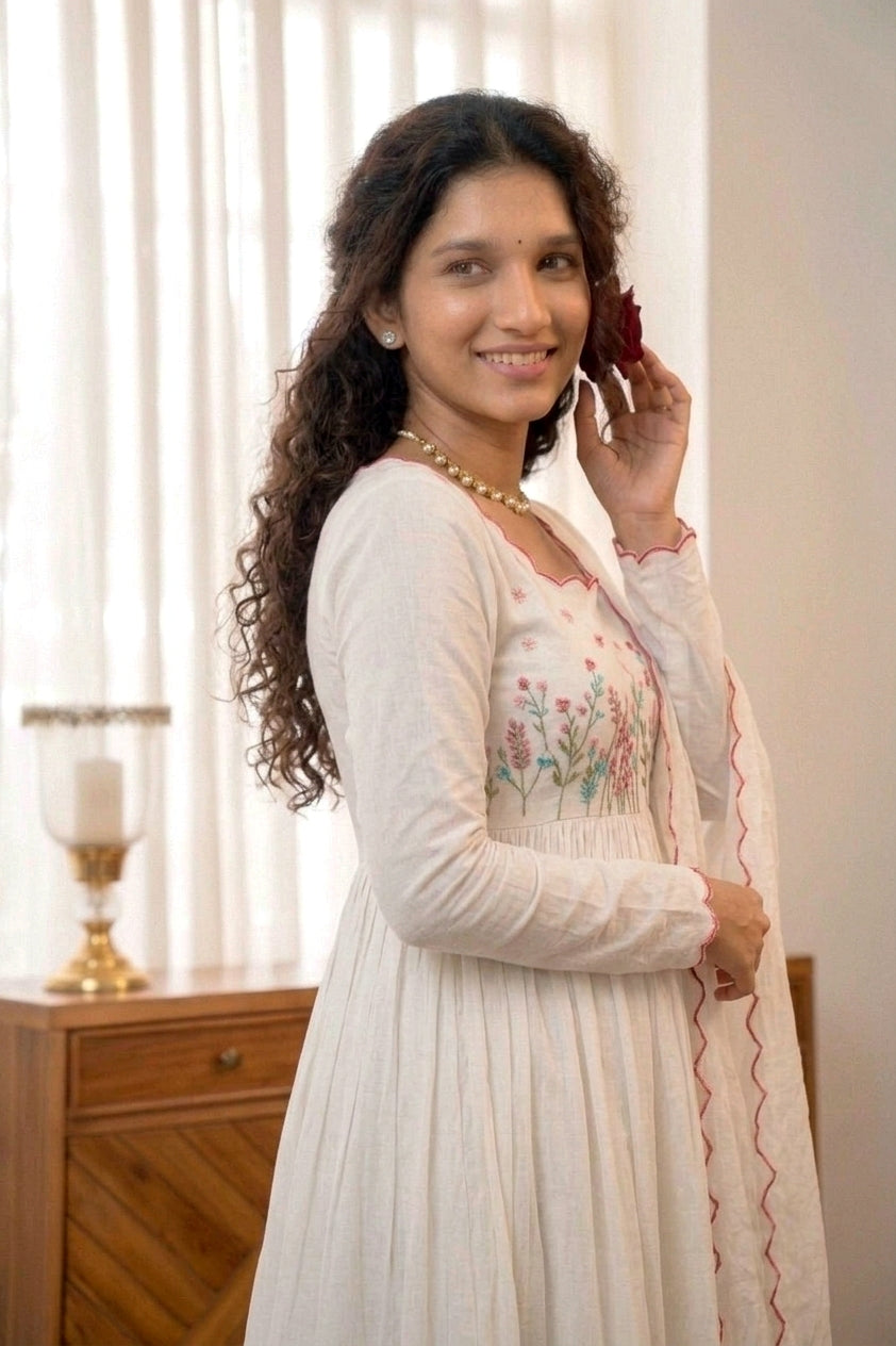 Handworked Pleated Kurta