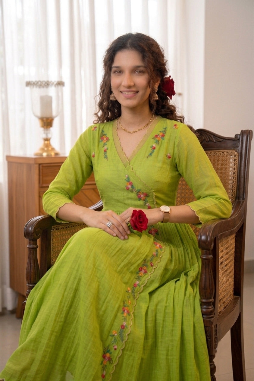 Handworked Pleated Kurta