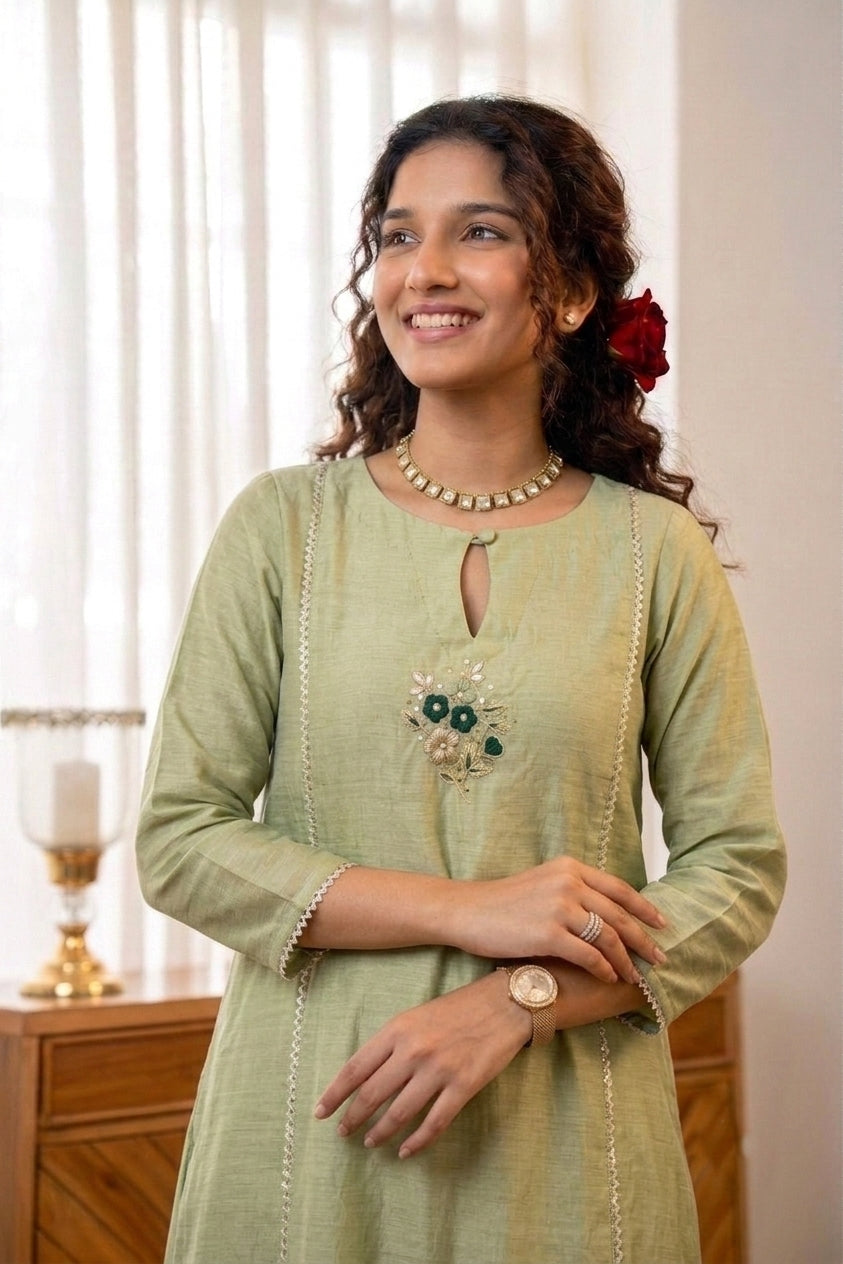Handworked 3 Panel Kurta
