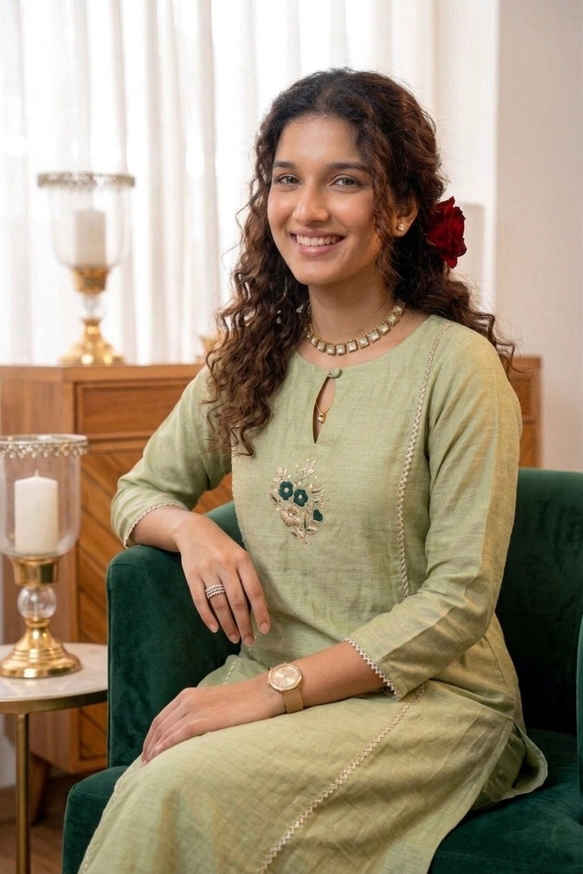 Handworked 3 Panel Kurta