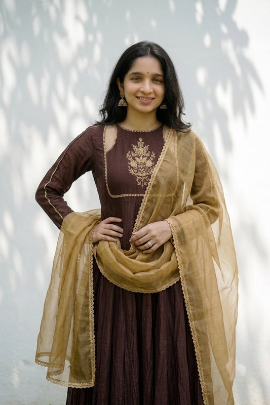 Handworked Designer Kurta with Dupatta