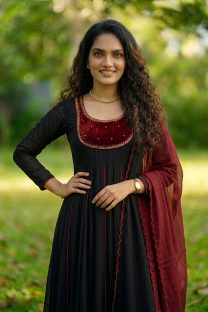 Handworked Designer Kurta with Dupatta